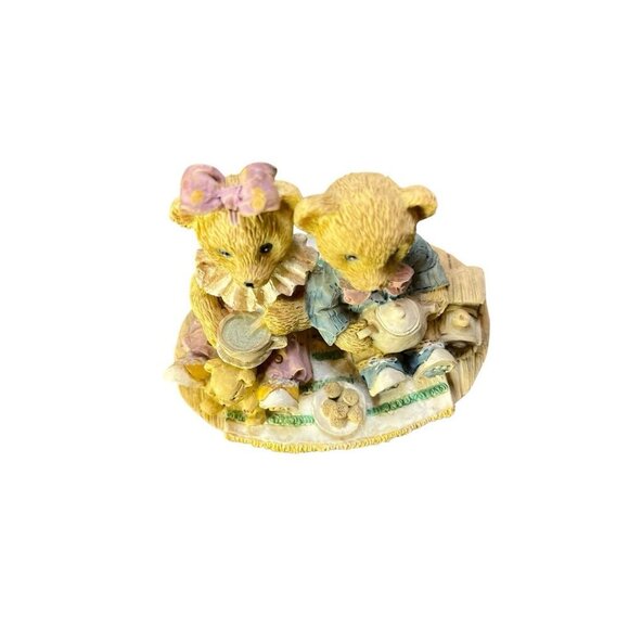 Avery Creations 1994 Bears Having Tea Resin 3" Figurine Decorative Collectible - Picture 7 of 7